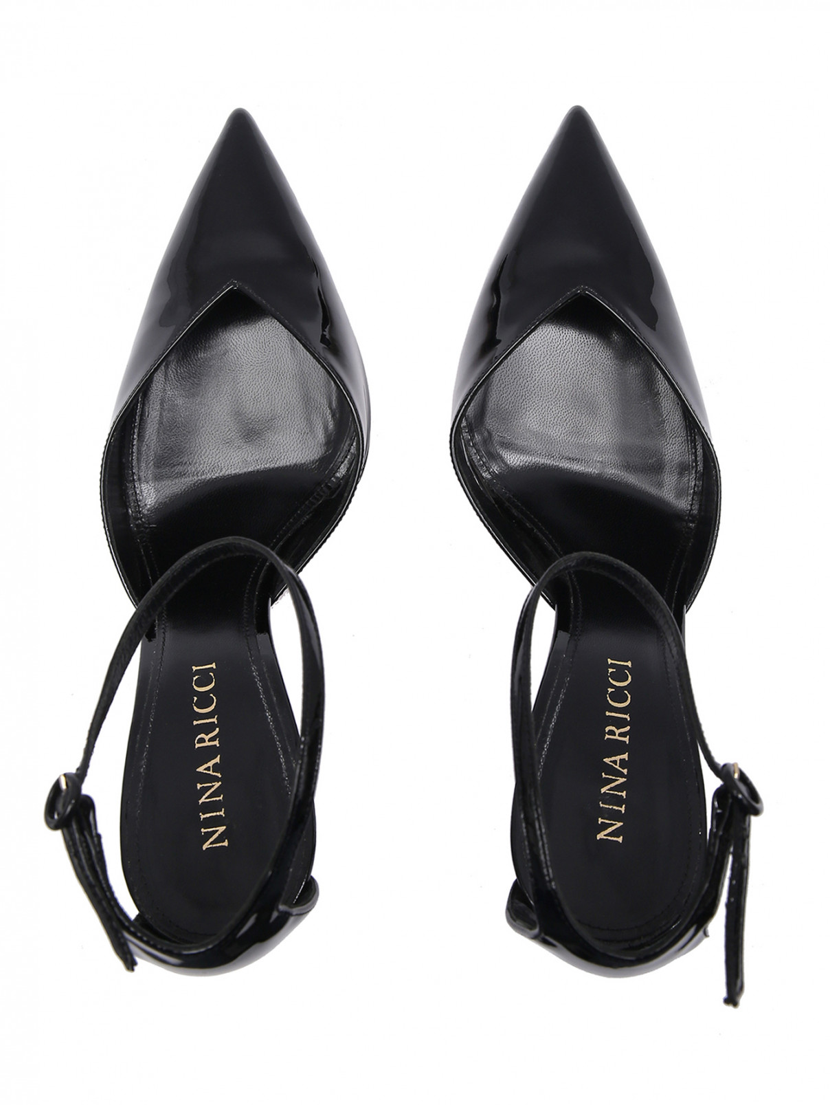 Туфли из лакированной кожи Nina Ricci  –  Обтравка4  – Цвет:  Черный