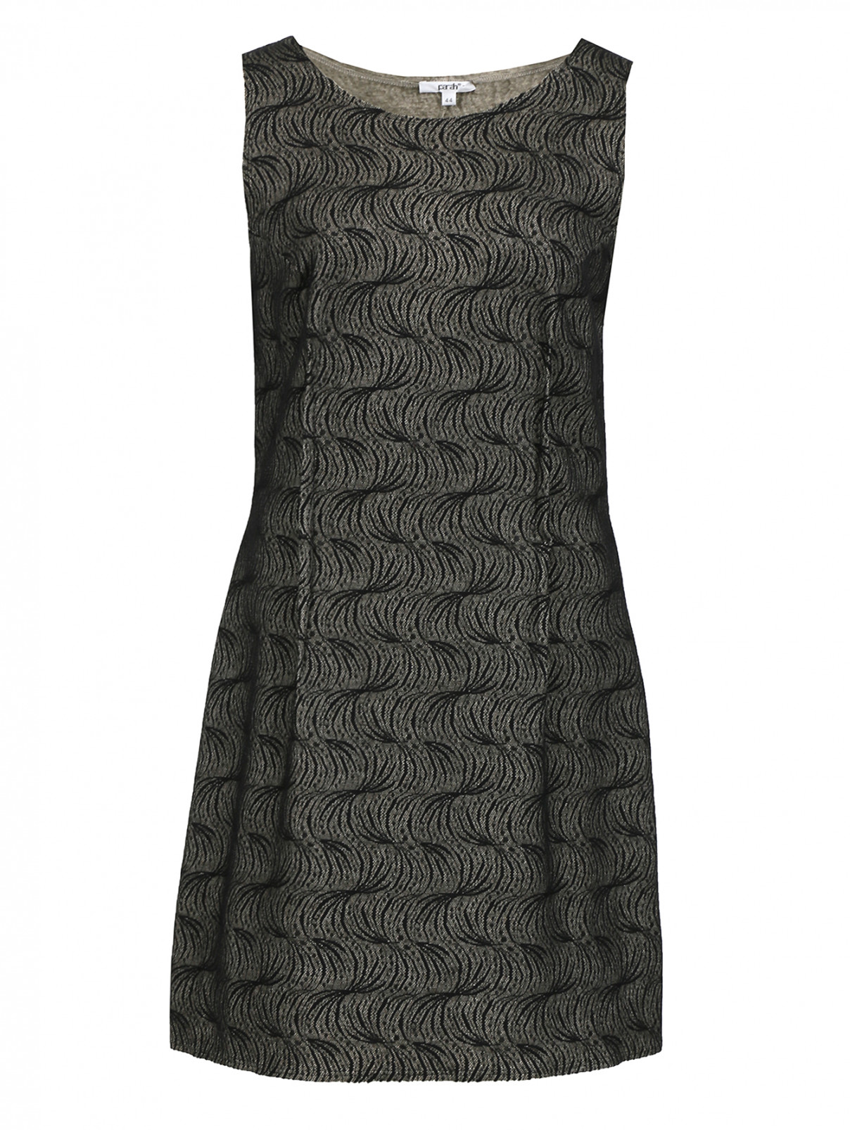 Трикотажное платье декорированное кружевом Parah  –  Общий вид  – Цвет:  Серый