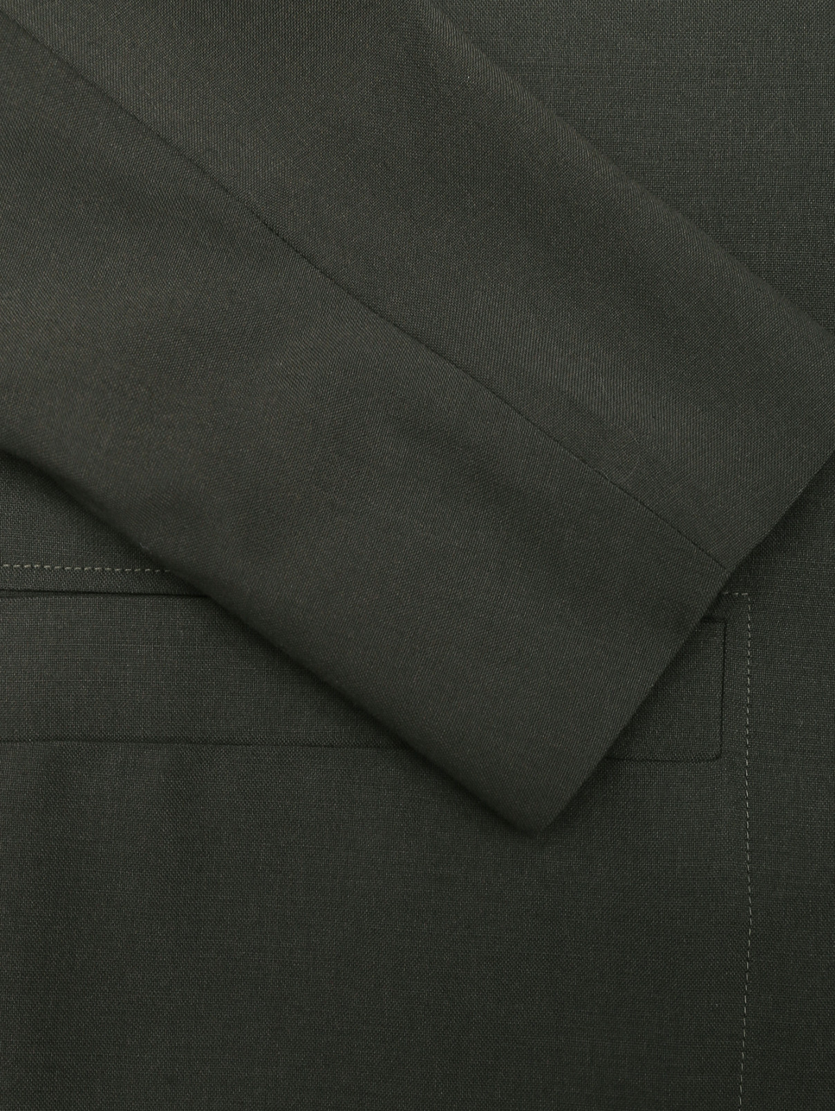 Пиджак из шерсти с накладными карманами Etudes  –  Деталь  – Цвет:  Зеленый