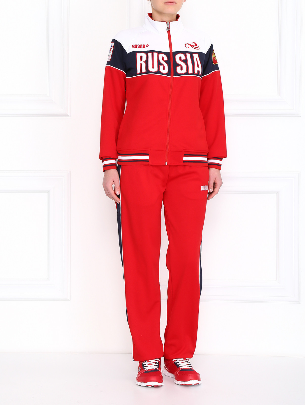 Спортивный костюм "Триколор" BOSCO  –  Модель Верх-Низ  – Цвет:  Красный