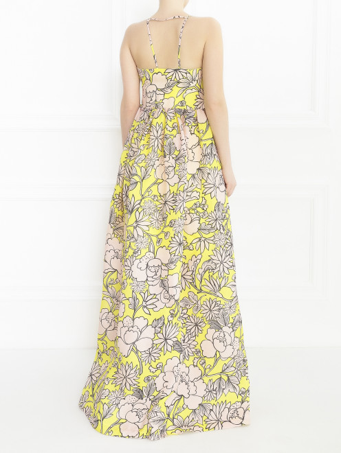 Платье-макси из шелка с цветочным узором MSGM - Модель Верх-Низ1