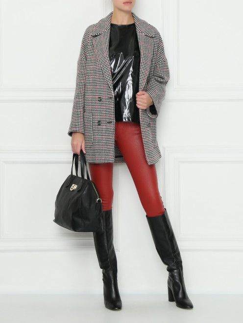 Пальто шерстяное с узором Red Valentino - МодельОбщийВид