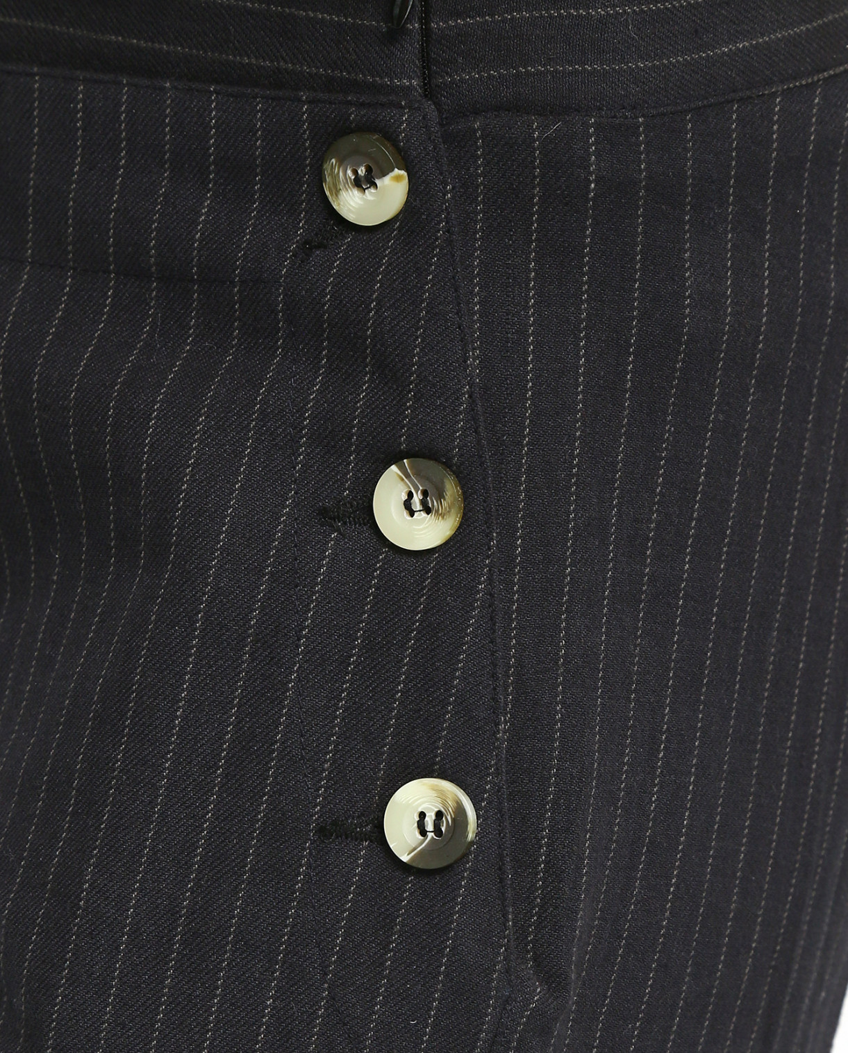 Прямые брюки из хлопка с принтом "полоска" Leon&Harper  –  Деталь  – Цвет:  Серый