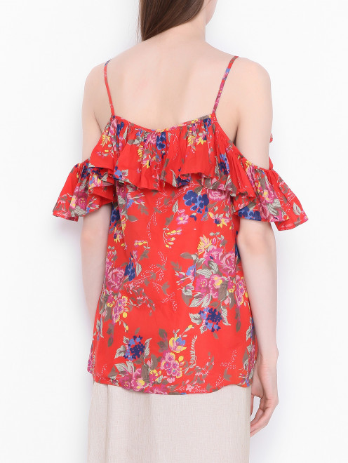 Блуза из хлопка с цветочным узором My Twin - МодельВерхНиз1