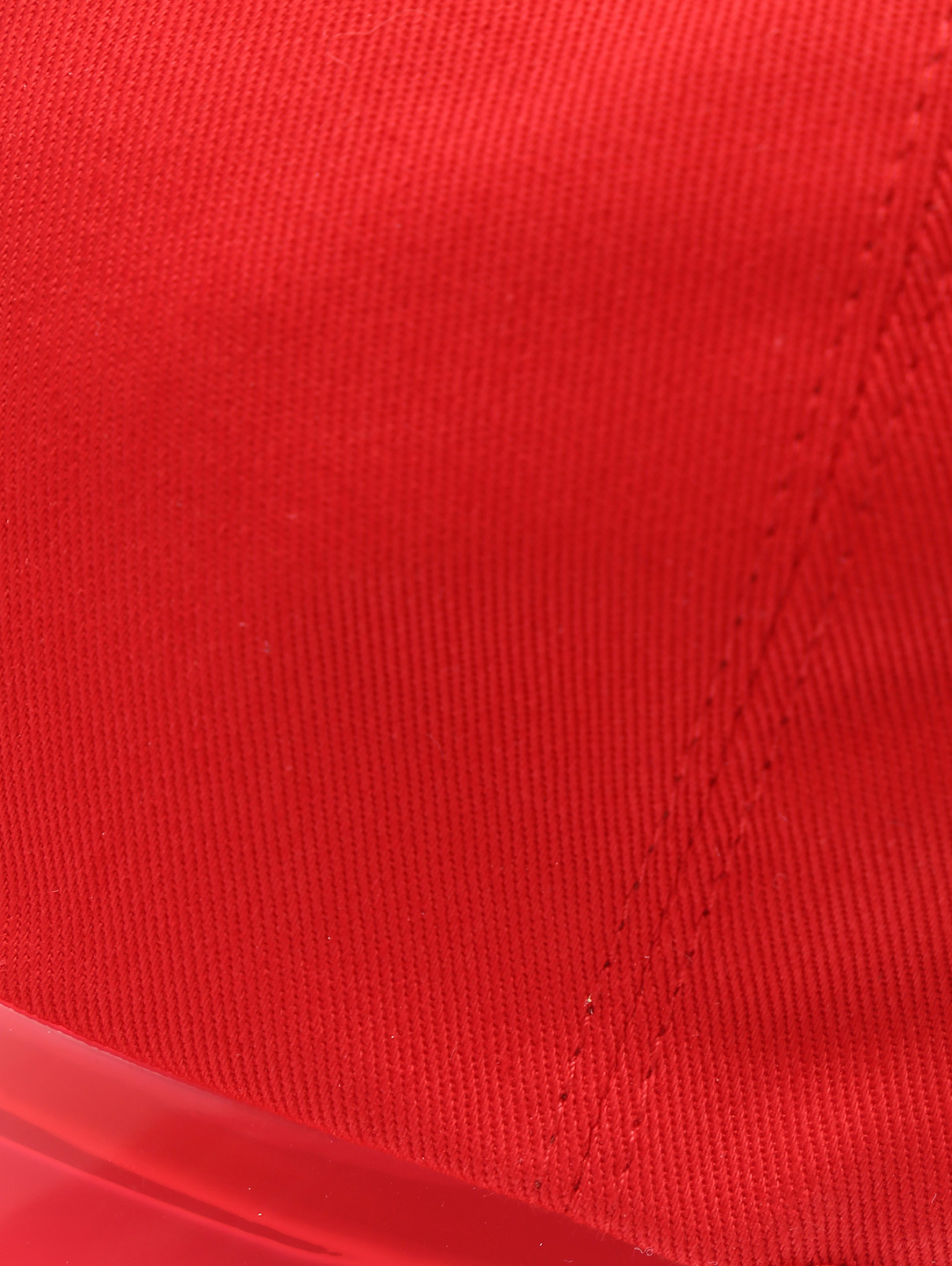Бейсболка из хлопка с козырьком из пластика Borsalino  –  Деталь  – Цвет:  Красный