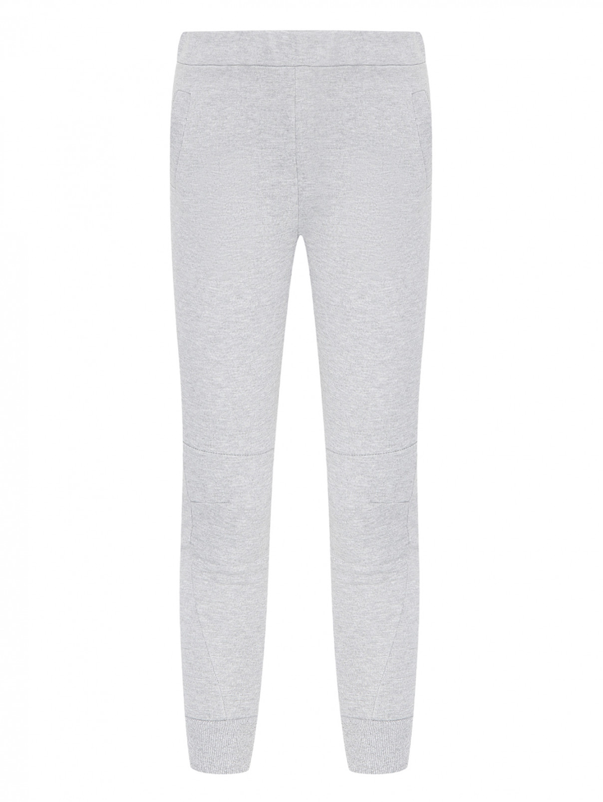 Трикотажные брюки с принтом Bisibiglio  –  Общий вид  – Цвет:  Серый