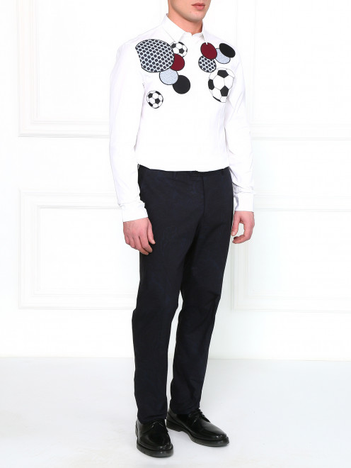 Рубашка из хлопка с узором Antonio Marras - Модель Общий вид