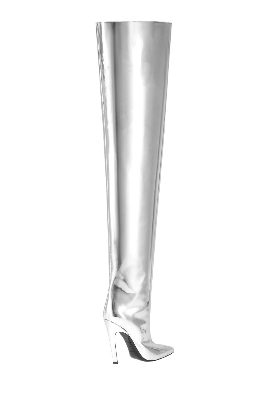 Ботфорты из кожи на шпильке Balenciaga  –  528403 Сапоги Модель Верх-Низ1  – Цвет:  Металлик
