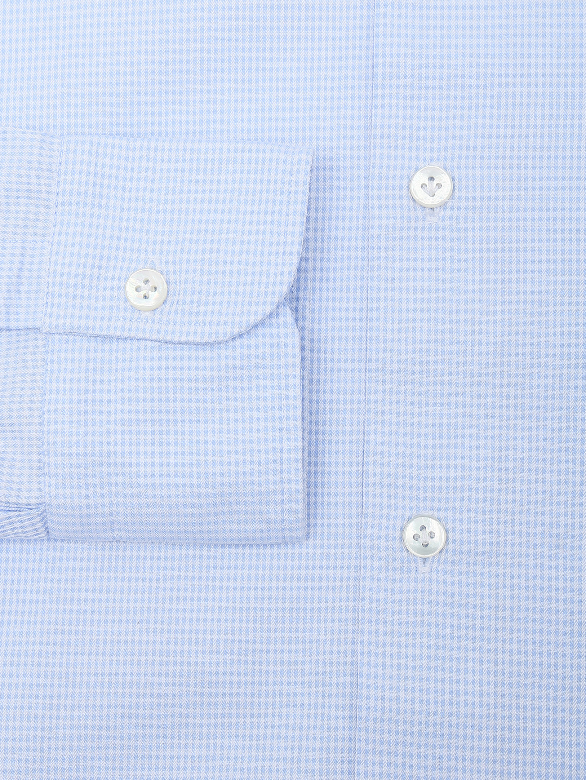 Рубашка из хлопка с узором Barba Napoli  –  Деталь1  – Цвет:  Синий