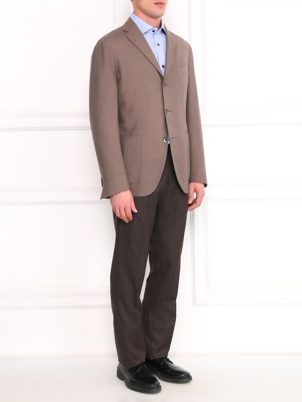 Пиджак однобортный из кашемира Boglioli  –  Модель Общий вид  – Цвет:  Серый