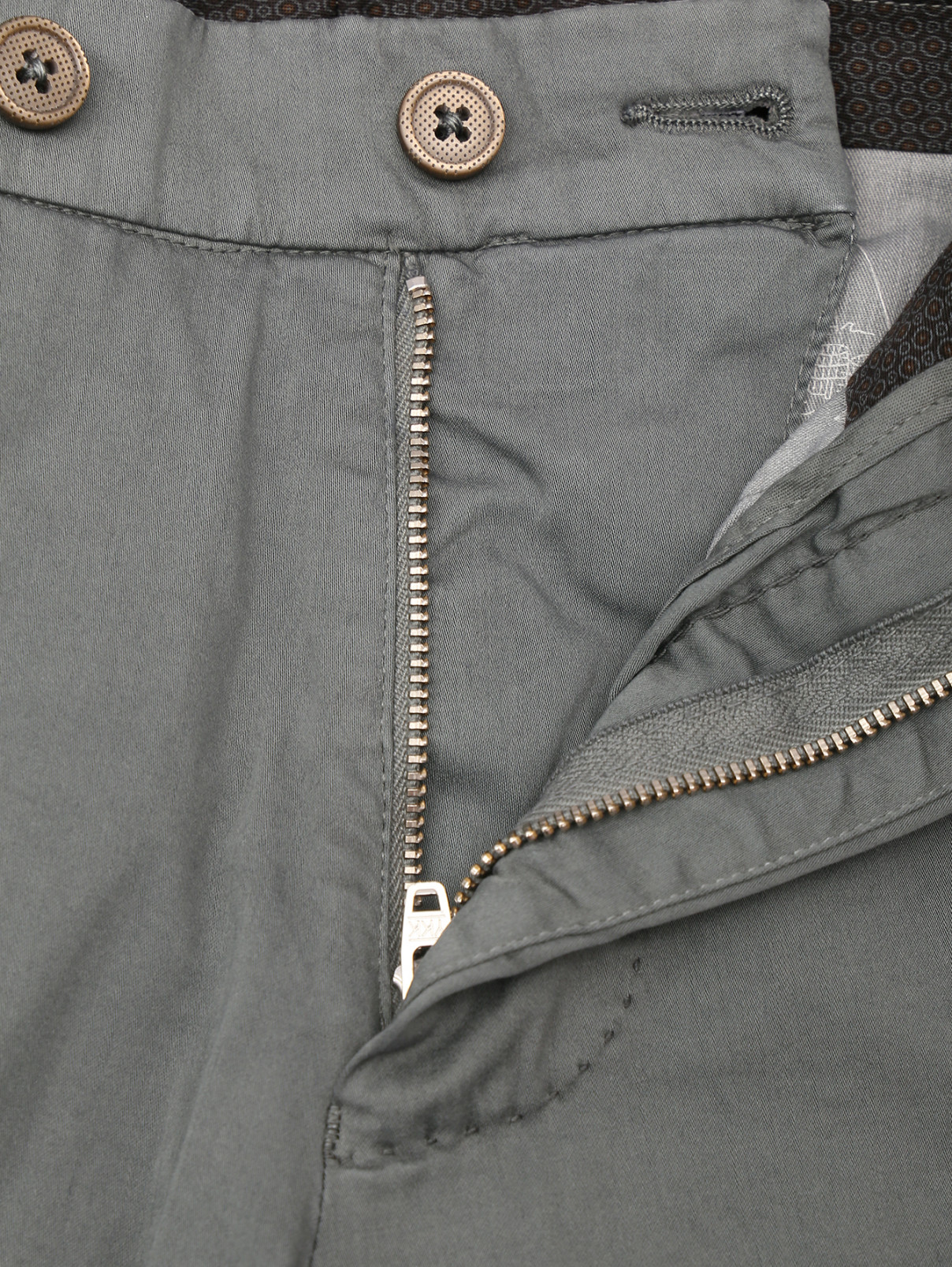 Брюки из хлопка с карманами Berwich  –  Деталь1  – Цвет:  Серый