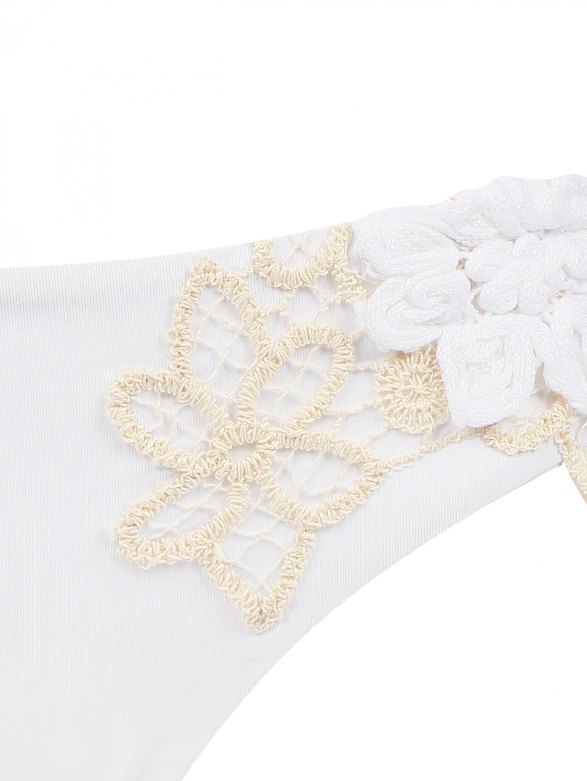 Низ купальника с вышивкой Raffaela D'Angelo  –  Деталь  – Цвет:  Белый