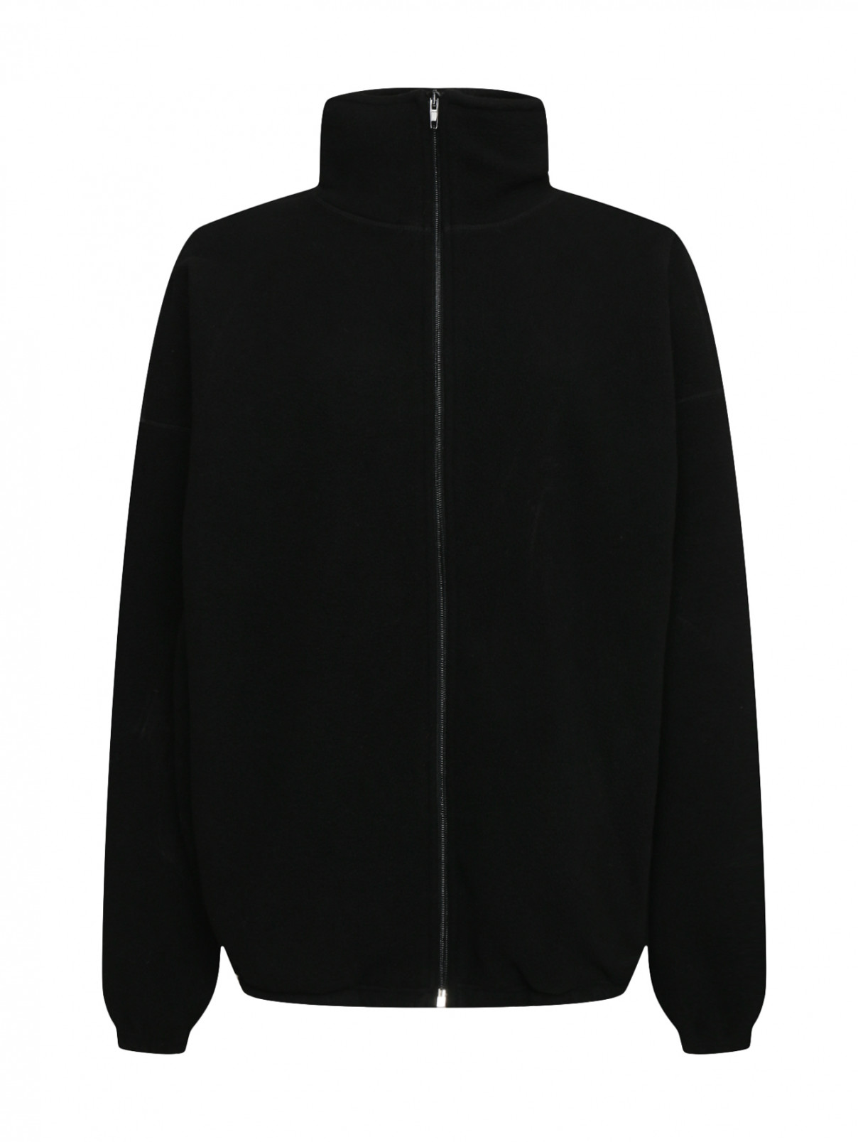 Куртка на молнии с вышивкой Balenciaga  –  Общий вид  – Цвет:  Черный