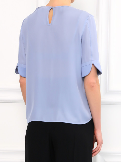 Шелковая блуза с коротким рукавом Emporio Armani - Модель Верх-Низ1