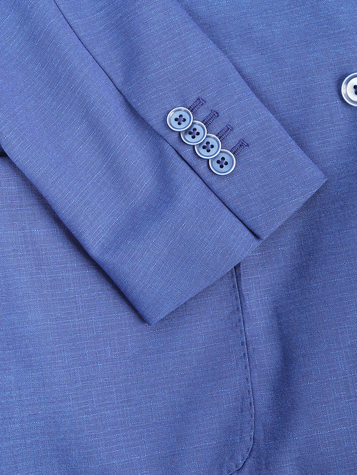 Легкий пиджак из шерсти Corneliani ID  –  Деталь  – Цвет:  Синий