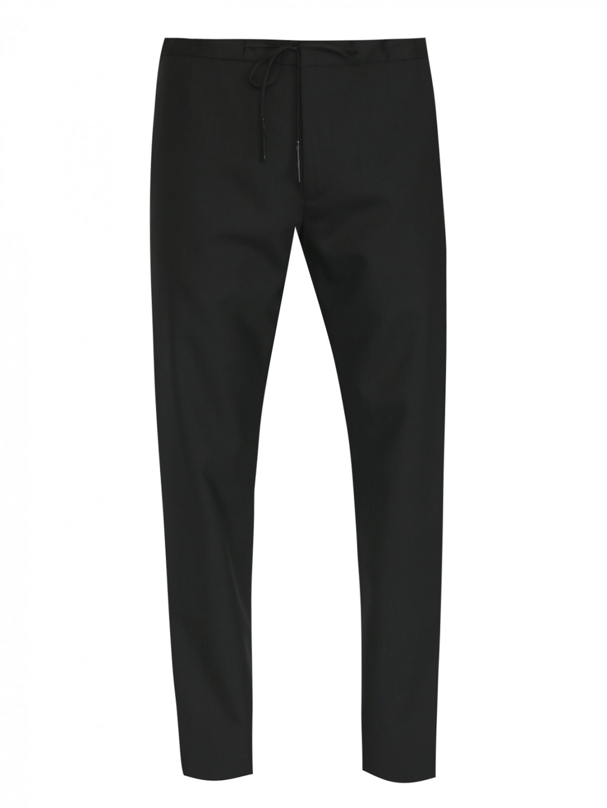 Однотонные брюки из шерсти Maison Margiela  –  Общий вид  – Цвет:  Черный