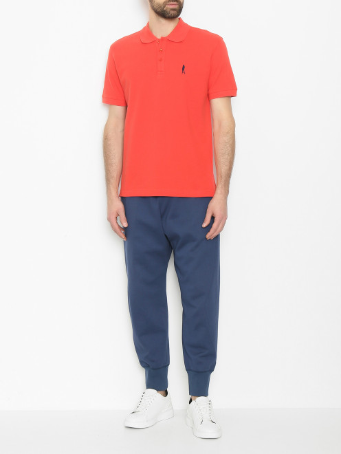 Трикотажные брюки на резинке Adidas Originals - МодельОбщийВид