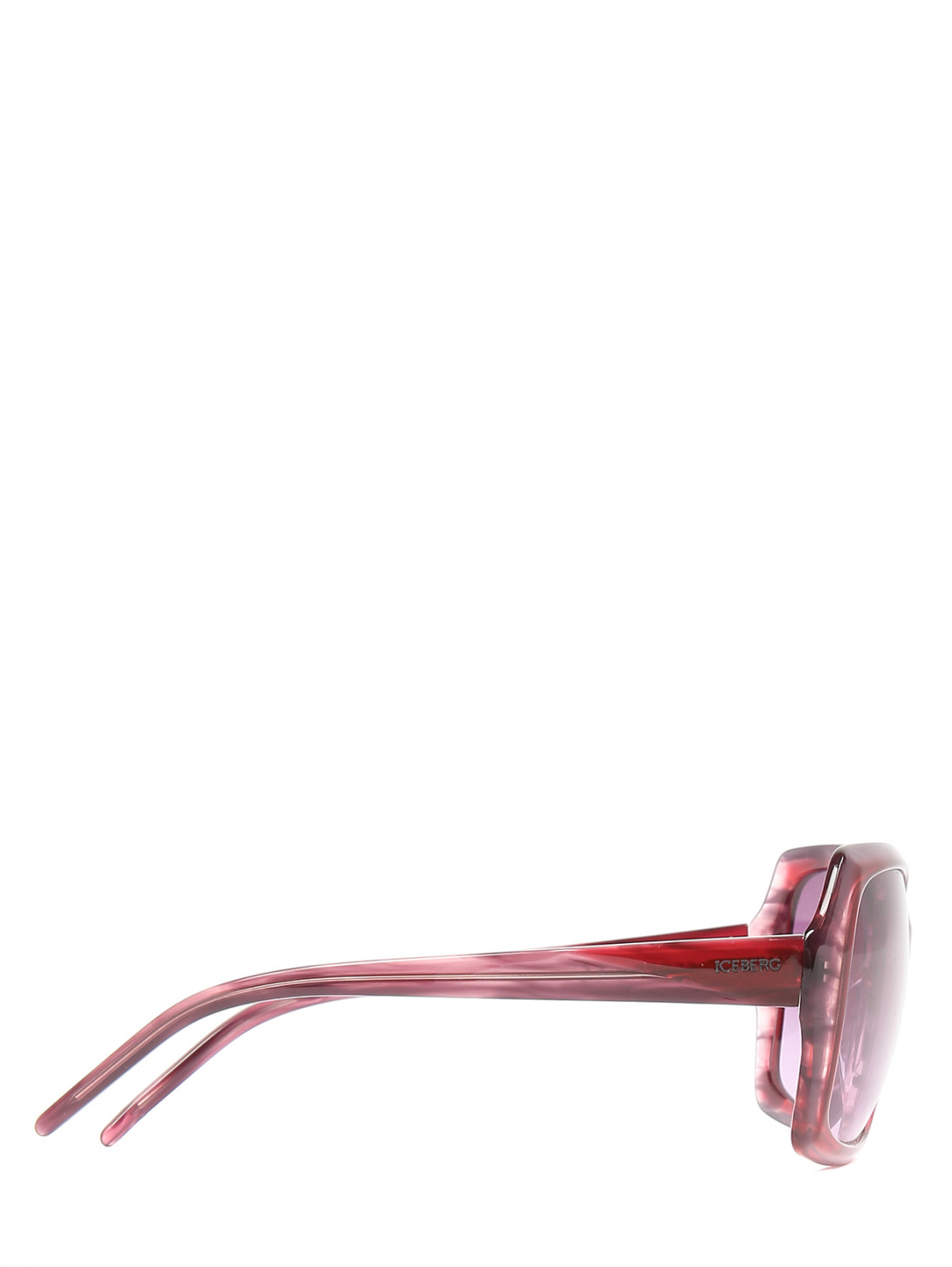Солнцезащитные очки из пластика с узором Iceberg  –  Обтравка2  – Цвет:  Фиолетовый