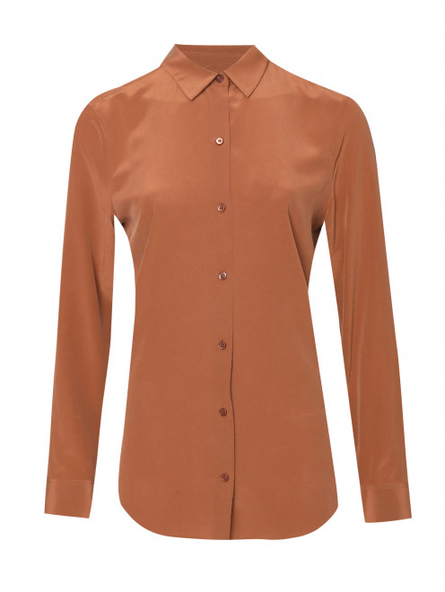 Блуза из шелка однотонная - Общий вид