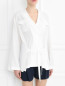 Шелковая блуза с запахом Alberta Ferretti  –  Модель Верх-Низ