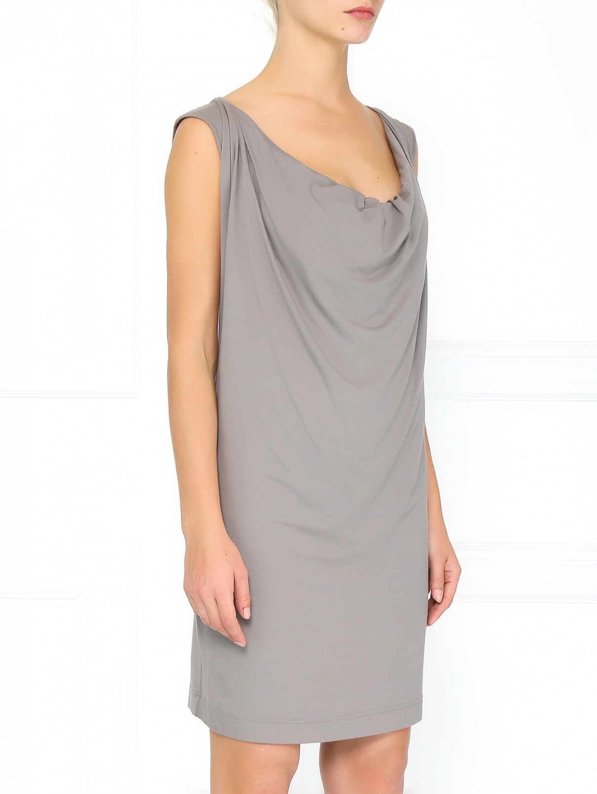 Трикотажное мини-платье Vivienne Westwood  –  Модель Верх-Низ  – Цвет:  Серый