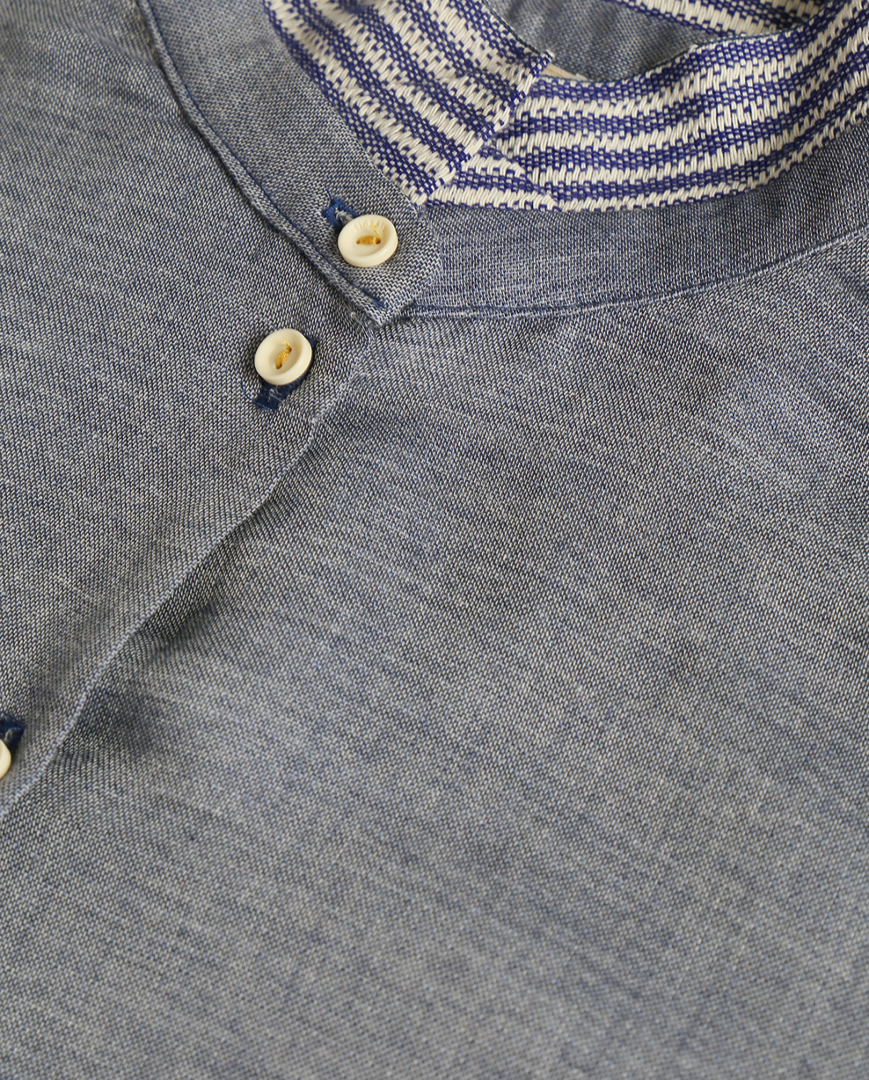 Рубашка с воротником-стойкой из смешанного хлопка Tinsels  –  Деталь1  – Цвет:  Синий