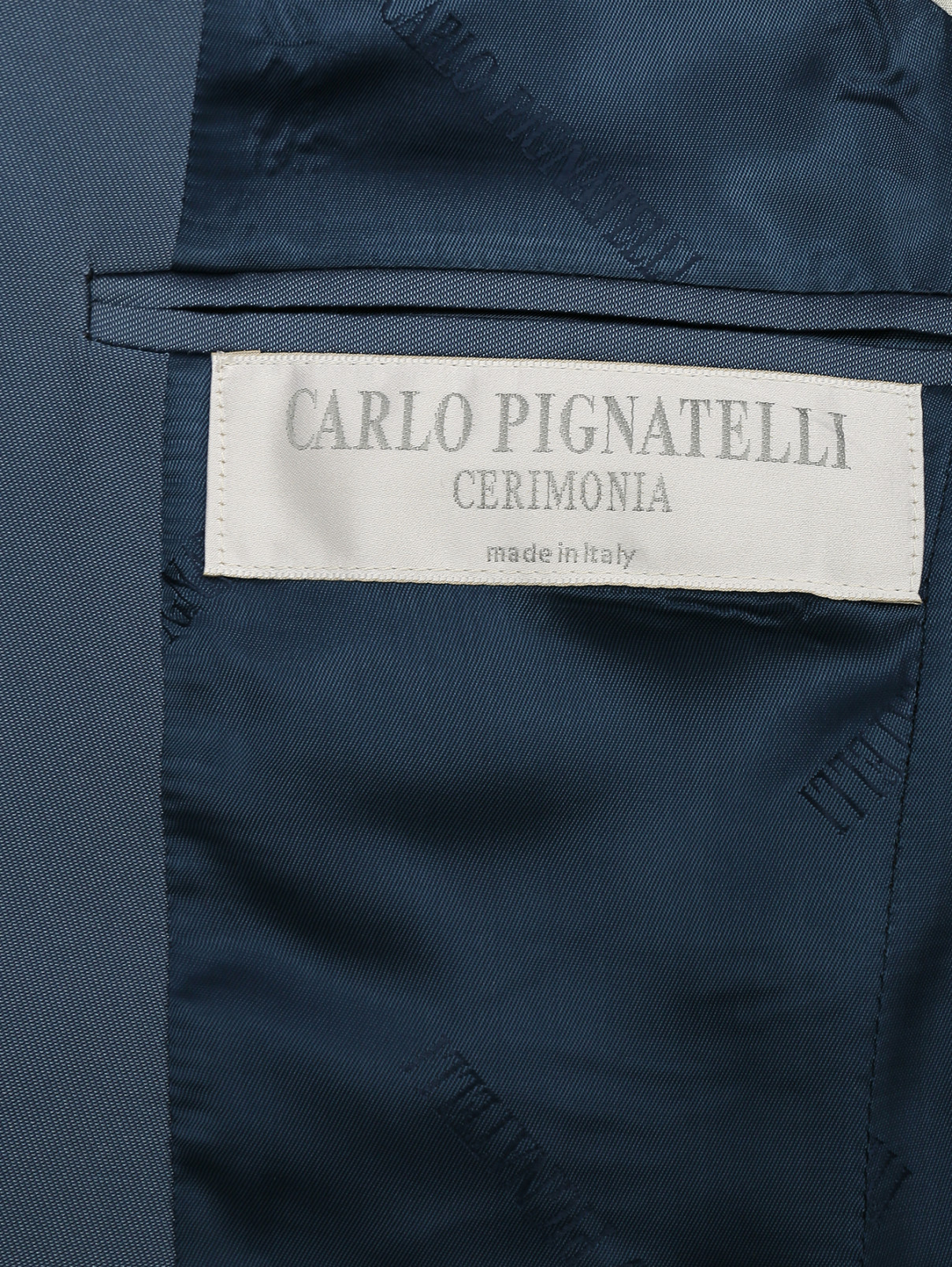 Смокинг с контрастной вставкой Carlo Pignatelli  –  Деталь2  – Цвет:  Синий