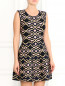 Трикотажное платье-мини с узором GIG Couture  –  Модель Верх-Низ