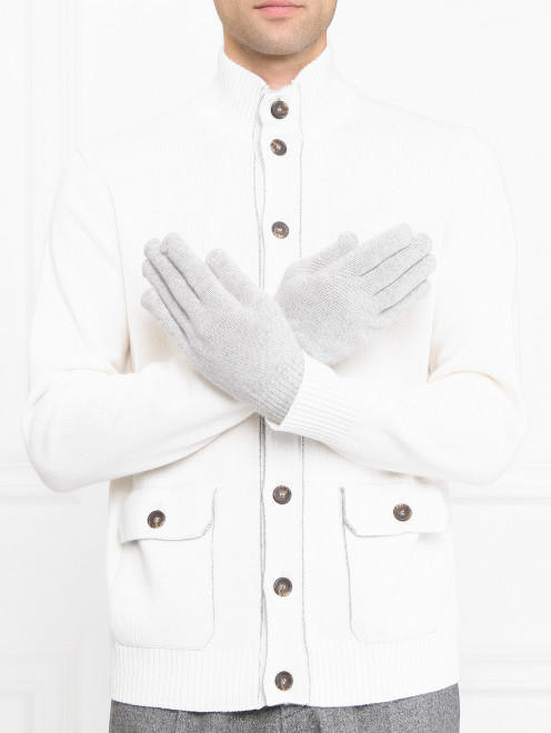 Перчатки из кашемира мелкой вязки Kangra Cashmere - МодельОбщийВид