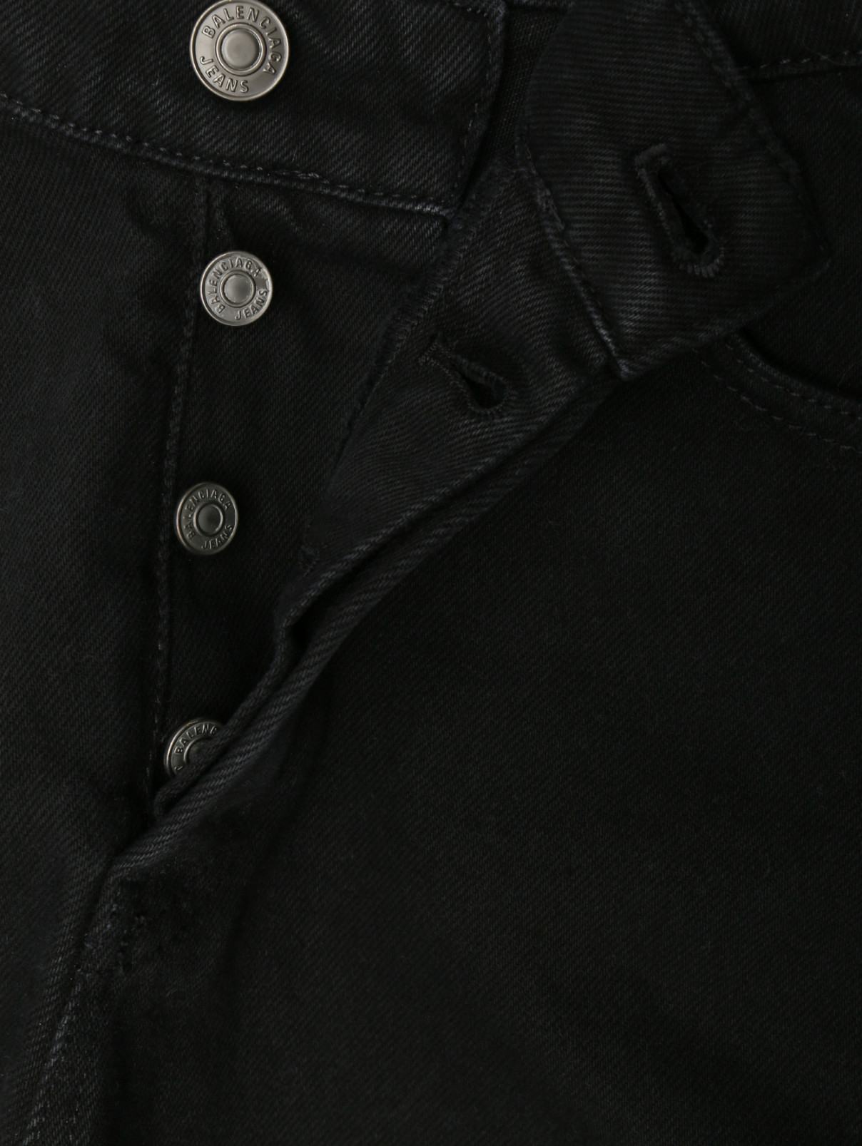 Юбка мини из хлопка Balenciaga  –  Деталь1  – Цвет:  Черный