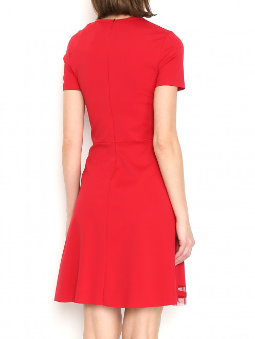 Трикотажное платье с декоративной вставкой из сетки Red Valentino - МодельВерхНиз1