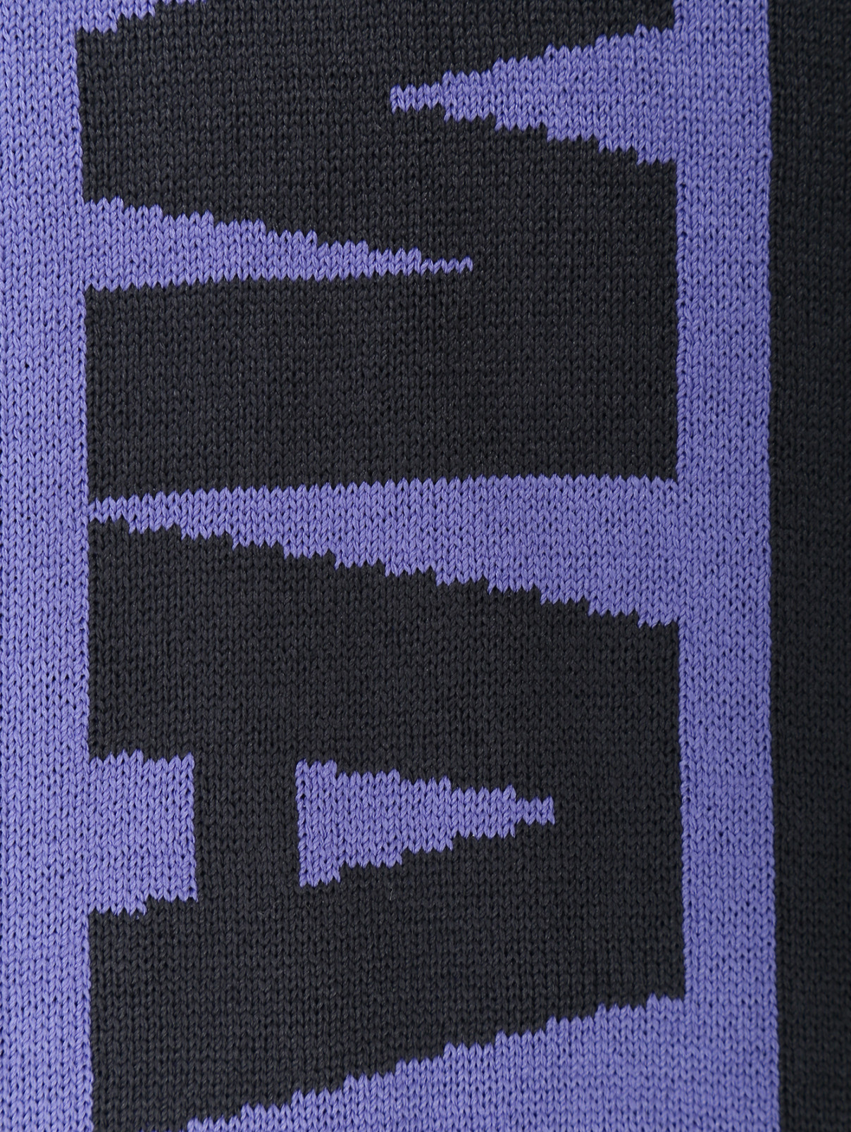 Трикотажный шарф с узором Max&Co  –  Деталь  – Цвет:  Синий
