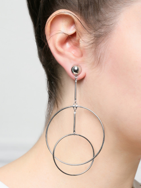 Серьги из металла с кольцами Lkdesign - МодельОбщийВид