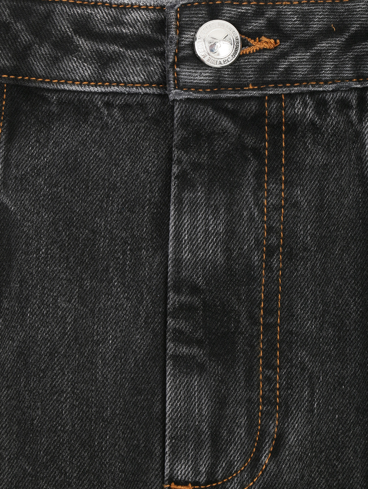Юбка джинсовая с накладными карманами A.P.C.  –  Деталь  – Цвет:  Серый