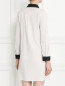 Платье-мини с длинным рукавом и контрастными вставками L'Autre Chose  –  Модель Верх-Низ1